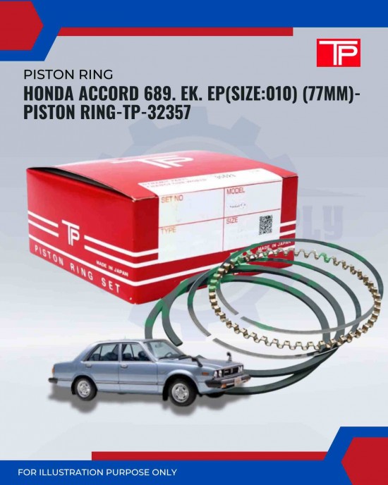 Honda Accord 689. EK. EP (Size:010) (77mm)-Piston Ring-TP-32357 Honda Accord 689. EK. EP (Size:010) (77mm)-Piston Ring-TP-32357