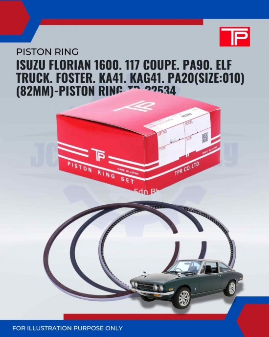 Isuzu Florian 1600. 117 Coupe. PA90. Elf Truck. Foster. KA41. KAG41. PA20(Size:010)(82mm)-Piston Ring-TP-32534