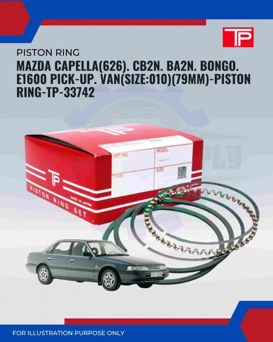 Mazda Capella (626). CB2N. BA2N. Bongo. E1600 Pick-Up. Van (SIZE:010)(79MM)-Piston Ring-TP-33742
