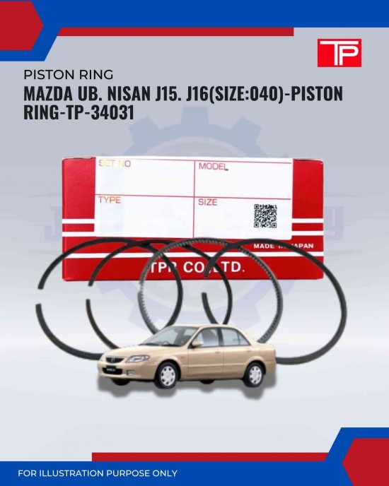 Mazda Ub. Nissan J15. J16(Size:040)-Piston Ring-TP-34031