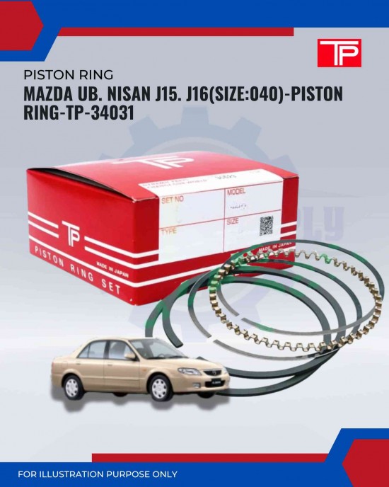 Mazda Ub. Nissan J15. J16(Size:040)-Piston Ring-TP-34031