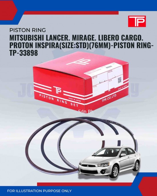 Mitsubishi Lancer. Mirage. Libero Cargo.  Proton Inspira(Size:Std)(76mm)-Piston Ring-TP-33898