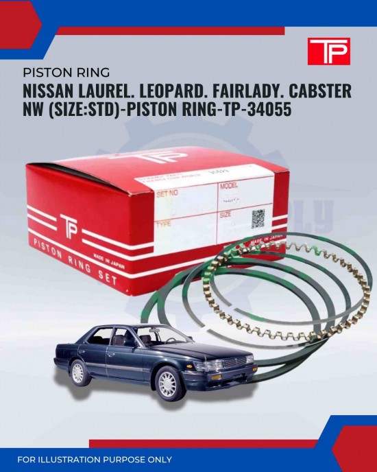 Nissan Laurel. Leopard. Fairlady. Cabster NW (Size:Std)-Piston Ring-TP-34055