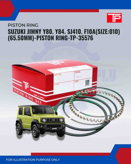 Suzuki Jimny Y80. Y84. SJ410. F10A(Size:010)(65.50mm)-Piston Ring-TP-35576