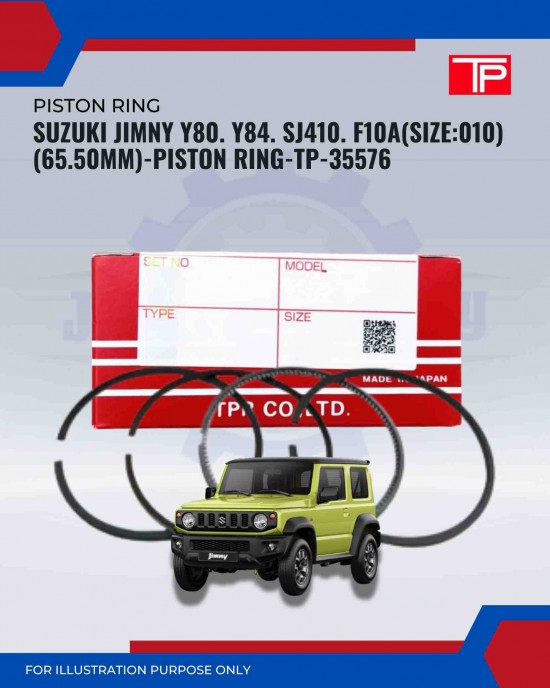 Suzuki Jimny Y80. Y84. SJ410. F10A(Size:010)(65.50mm)-Piston Ring-TP-35576