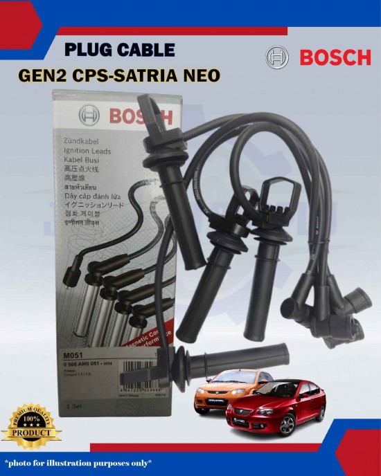 Showing image for Proton GEN2 CPS-Satria Neo-Exora CPS-Spark Plug Cable-BOSCH-0986AM0051 Proton GEN2 CPS-Satria Neo-Exora CPS-Spark Plug Cable-BOSCH-0986AM0051 image