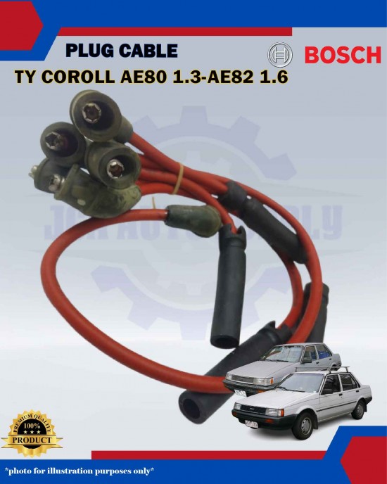 Toyota Corolla AE80 1.3cc-AE82 1.6cc-Celica AT160 1.6cc-Spark Plug Cable-BOSCH-0986AM0017 Plug Cable image
