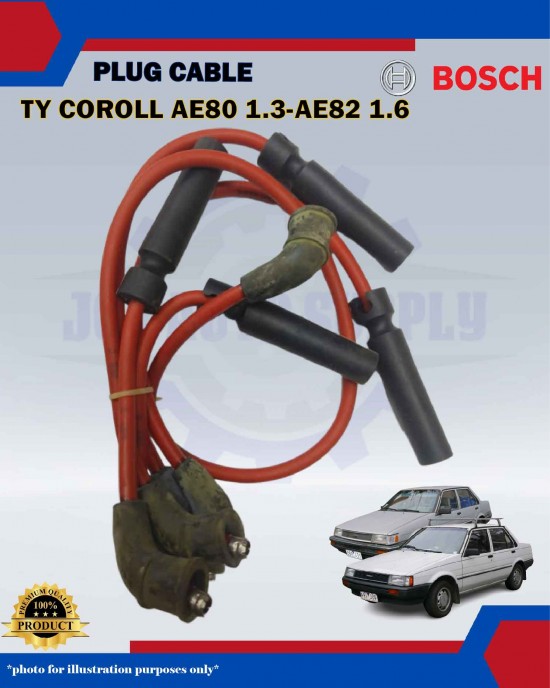 Toyota Corolla AE80 1.3cc-AE82 1.6cc-Celica AT160 1.6cc-Spark Plug Cable-BOSCH-0986AM0017 Plug Cable image