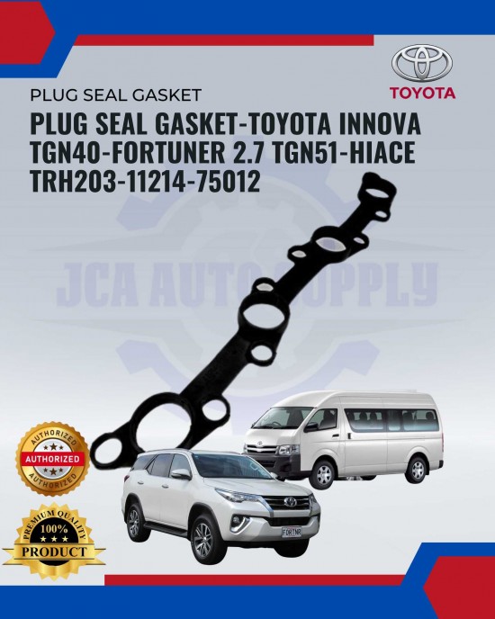Showing image for Plug Seal Gasket-Toyota Innova TGN40-Fortuner 2.7 TGN51-Hiace TRH203-11214-75012 Plug Seal Gasket-Toyota Innova TGN40-Fortuner 2.7 TGN51-Hiace TRH203-11214-75012 image