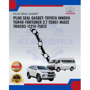 Plug Seal Gasket-Toyota Innova TGN40-Fortuner 2.7 TGN51-Hiace TRH203-11214-75012 Plug Seal Gasket-Toyota Innova TGN40-Fortuner 2.7 TGN51-Hiace TRH203-11214-75012