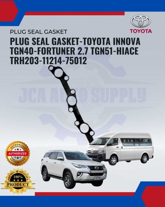 Showing image for Plug Seal Gasket-Toyota Innova TGN40-Fortuner 2.7 TGN51-Hiace TRH203-11214-75012 Plug Seal Gasket-Toyota Innova TGN40-Fortuner 2.7 TGN51-Hiace TRH203-11214-75012 image