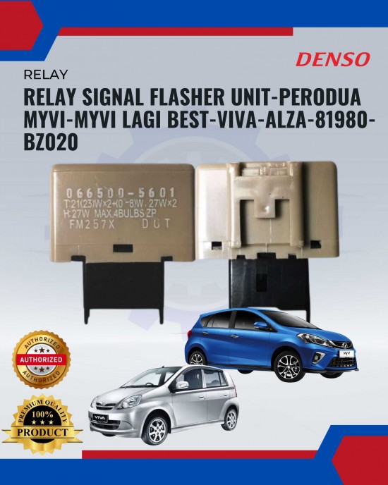 Relay Signal Flasher Unit-Perodua Myvi-Myvi Lagi Best-Viva-Alza-Denso-81980-BZ020 image
