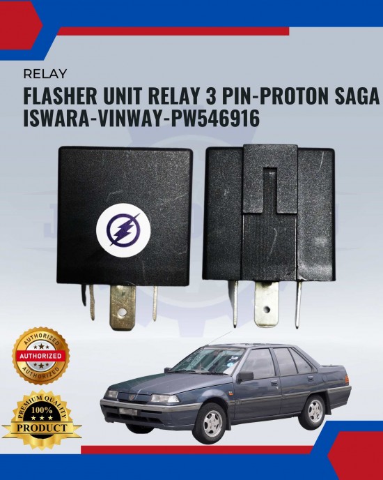 Flasher Unit Relay 3 Pin-Proton Saga Iswara-VINWAY-PW546916 image