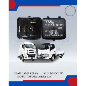 Head Lamp Relay 5 Pin-Isuzu-Toyota Lorry 12V-YL512-S-DC12V Head Lamp Relay 5 Pin-Isuzu-Toyota Lorry 12V-YL512-S-DC12V