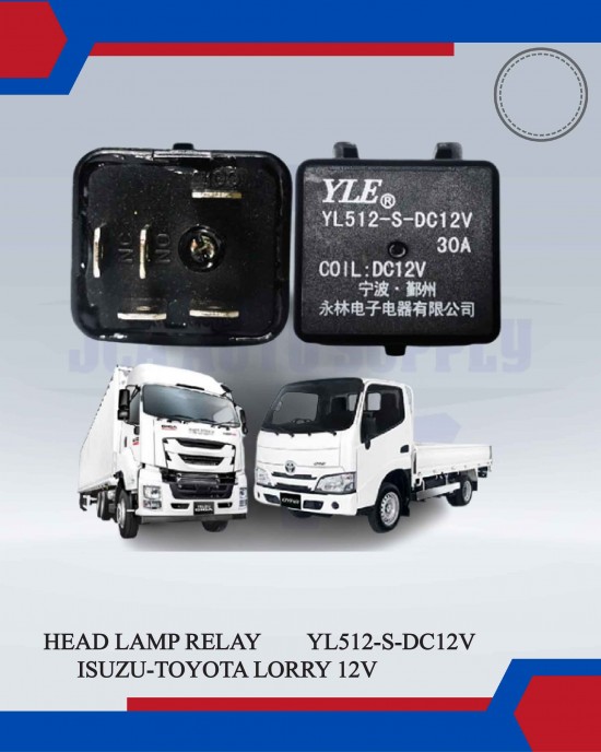 Head Lamp Relay 5 Pin-Isuzu-Toyota Lorry 12V-YL512-S-DC12V image