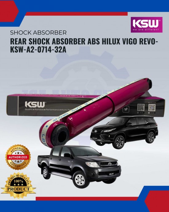 Showing image for Rear Shock Absorber Abs Hilux Vigo Revo-KSW-A2-0714-32A (Price for 2pcs) Rear Shock Absorber Abs Hilux Vigo Revo-KSW-A2-0714-32A (Price for 2pcs) image
