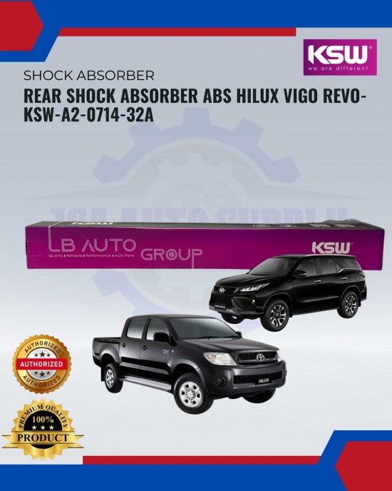 Showing image for Rear Shock Absorber Abs Hilux Vigo Revo-KSW-A2-0714-32A (Price for 2pcs) Rear Shock Absorber Abs Hilux Vigo Revo-KSW-A2-0714-32A (Price for 2pcs) image