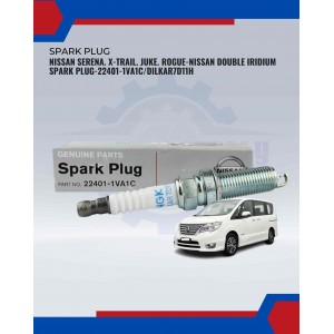 Nissan Serena. X-Trail. Juke. Rogue-Nissan Double Iridium Spark Plug-22401-1VA1C/DILKAR7D11H