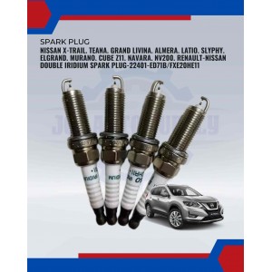 Nissan X-Trail. Teana. Grand Livina. Almera. Latio. Slyphy. Elgrand. Murano. Cube Z11. Navara. NV200. Renault-Nissan Double Iridium Spark Plug-22401-ED71B/FXE20HE11