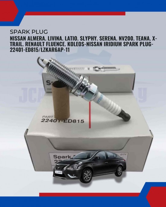 Nissan Almera. Livina. Latio. Slyphy. Serena. Nv200. Teana. X-Trail. Renault Fluence. Koleos-Nissan Iridium Spark Plug-22401-ED815/LZKAR6AP-11