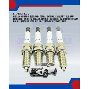 Nissan Murano. Elgrand. Teana. Skyline. Fairlady. Subaru Forester. Impreza. Legacy. Levorg. Outback. XV. Infiniti-Nissan Double Iridium Spark Plug-22401-EW61C/FXE22HR11