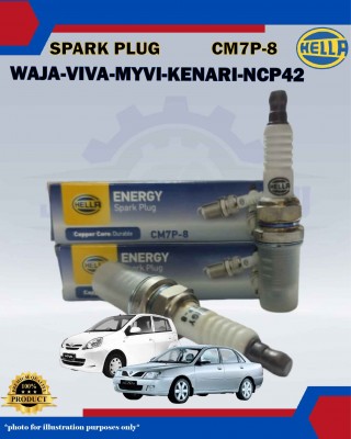 Spark Plug Set (4pcs)-Proton Waja-Viva-Myvi Old Model-Kenari-Kembara DVVT-Vios NCP42-NCP93-CM7P-8 Spark Plug Set (4pcs)-Proton Waja-Viva-Myvi Old Model-Kenari-Kembara DVVT-Vios NCP42-NCP93-CM7P-8