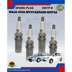 Spark Plug Set (4pcs)-Proton Waja-Viva-Myvi Old Model-Kenari-Kembara DVVT-Vios NCP42-NCP93-CM7P-8