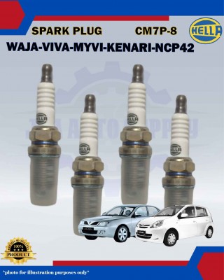 Spark Plug Set (4pcs)-Proton Waja-Viva-Myvi Old Model-Kenari-Kembara DVVT-Vios NCP42-NCP93-CM7P-8