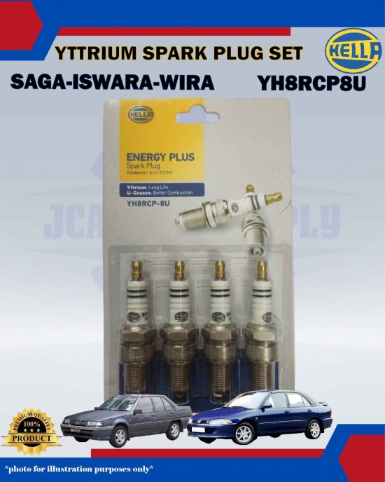 Spark Plug Yttrium Set (4pcs)-Proton Saga-Iswara-Satria-Wira-Toyota Corolla AE80-YH8RCP8U Spark Plug Yttrium Set (4pcs)-Proton Saga-Iswara-Satria-Wira-Toyota Corolla AE80-YH8RCP8U