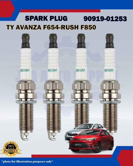Toyota Iridium Spark Plug-Avanza F65-Altis ZRE141-Yaris NSP151-Sienta NSP170-Wish ZGE20-Prius Hybrid-Harrier ZSU60W-90919-01253-SC20HR11 Toyota Iridium Spark Plug-Avanza F65-Altis ZRE141-Yaris NSP151-Sienta NSP170-Wish ZGE20-Prius Hybrid-Harrier ZSU60W-90919-01253-SC20HR11