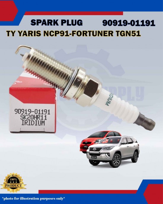 Toyota Iridium Spark Plug-Toyota Yaris NCP91-Hiace TRH203-Fortuner TGN51-90919-01191-SK20HR11 Toyota Iridium Spark Plug-Toyota Yaris NCP91-Hiace TRH203-Fortuner TGN51-90919-01191-SK20HR11