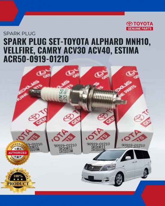 Spark Plug Set-Toyota Alphard MNH10, Vellfire, Camry ACV30 ACV40, Estima ACR50-0919-01210 Spark Plug & Plug Cables image