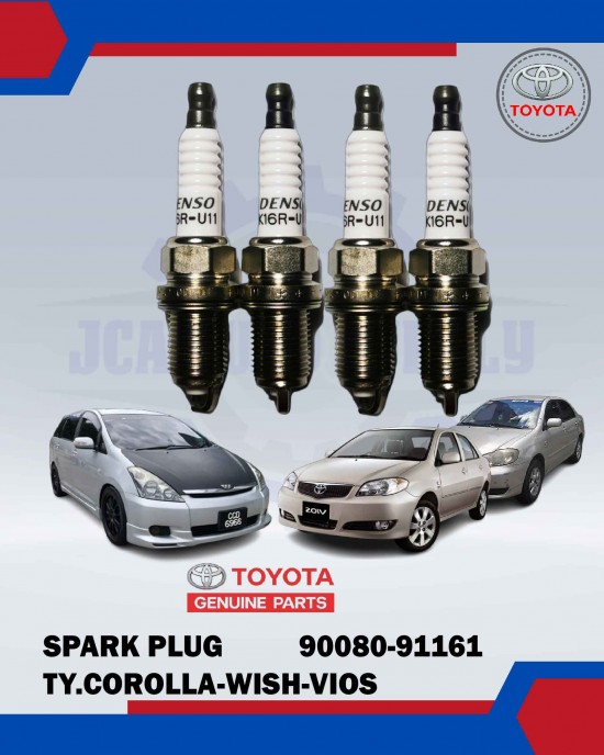 Toyota Corolla - Wish - Vios Spark Plug (K16R-U11) - Original - 90080-91161 Spark Plug & Plug Cables image