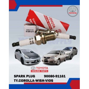 Spark Plug (4pcs)-Toyota Corolla Altis ZZE121-toyota wish ZNE10-VIOS NCP42-TOYOTA ORIGINAL-90080-91161(K16R-U11)