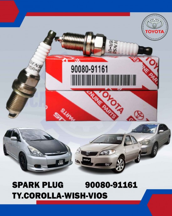 Toyota Corolla - Wish - Vios Spark Plug (K16R-U11) - Original - 90080-91161 Spark Plug & Plug Cables image