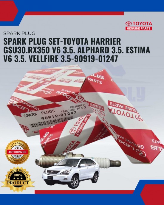 Toyota Harrier.Alphard.Estima.Fortuner.Innova Original Irridium Spark Plug Set-90919-01247-FK20HR11 Spark Plug image