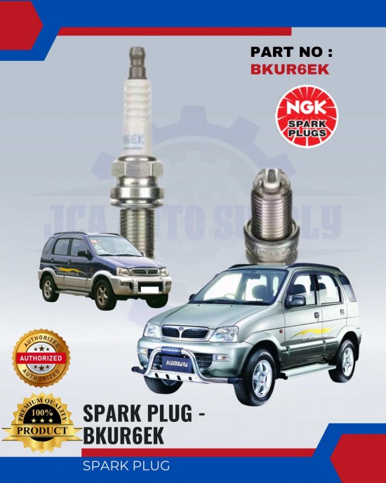 Perodua Kembara Spark Plug - NGK - BKUR6EK (4pcs/set) Spark Plug & Plug Cables image