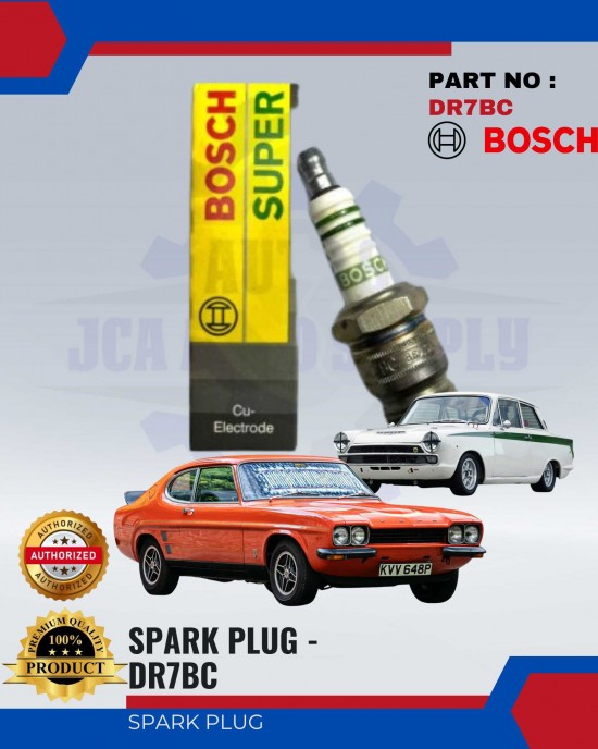 BOSCH Spark Plug - FORD CAPRI-CORTINA-SCORPIO - 4PCS - DR7BC Spark Plug & Plug Cables image