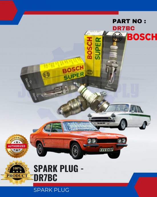 BOSCH Spark Plug - FORD CAPRI-CORTINA-SCORPIO - 4PCS - DR7BC Spark Plug & Plug Cables image