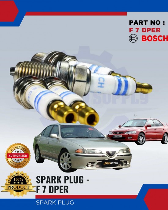 SPARK PLUG BOSCH (4PCS) - PROTON PERDANA V6, HONDA ACCORD V - F 7 DPER Spark Plug & Plug Cables image