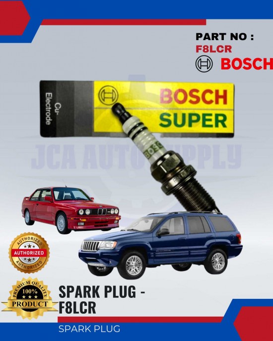 Spark Plug-Bmw E30-E34-Grand Cherokee 4.0-1PCS-BOSCH-F8LCR2 Spark Plug & Plug Cables image