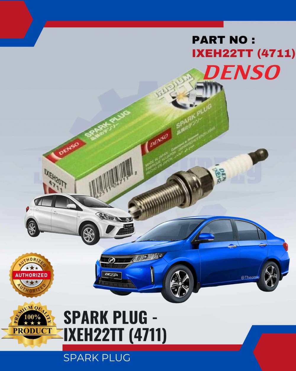 Spark Plug-Perodua Axia-Bezza-Myvi-Toyota Vios-Avanza Iridium-DENSO ...
