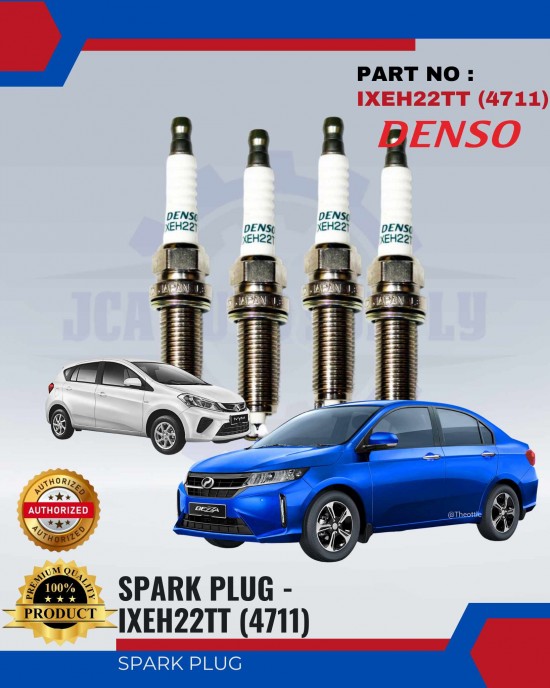 Perodua Axia - Bezza - Myvi - Toyota Vios - Avanza Iridium Spark Plug - Denso - IXEH20TT (4711) Spark Plug & Plug Cables image