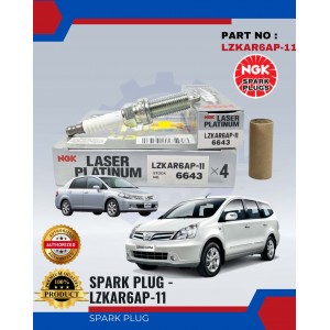 Spark Plug-Nissan Latio 1.6-1.8-Livina-4PCS-PER SET-NGK PREMIUM-LZKAR6AP-11