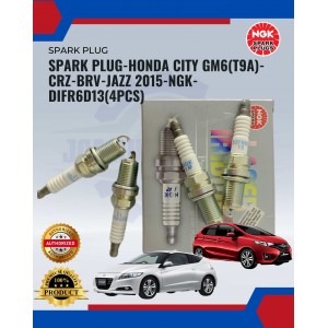 Spark Plug-Honda City Gm6(T9a)- Crz-Brv-Jazz 2015-NGK-DIFR6D13(4pcs)