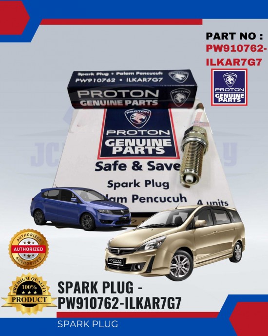 Proton Exora Turbo - Preve Turbo - Suprima Iridium Spark Plug - Original - PW910762-ILKAR7G7 Spark Plug & Plug Cables image