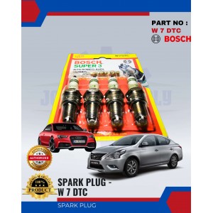 Spark Plug Super 3–Audi-Nissan-Daihatsu-Seat-Toyota-SET-4PCS-BOSCH-W 7 DTC