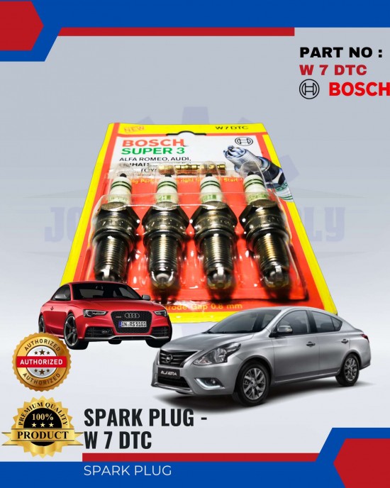 SPARK PLUG SUPER 3 BOSCH SET (4PCS) - AUDI, NISSAN, DAIHATSU, SEAT, TOYOTA - W 7 DTC Spark Plug & Plug Cables image