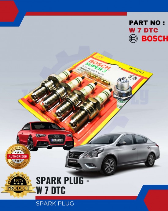 SPARK PLUG SUPER 3 BOSCH SET (4PCS) - AUDI, NISSAN, DAIHATSU, SEAT, TOYOTA - W 7 DTC Spark Plug & Plug Cables image