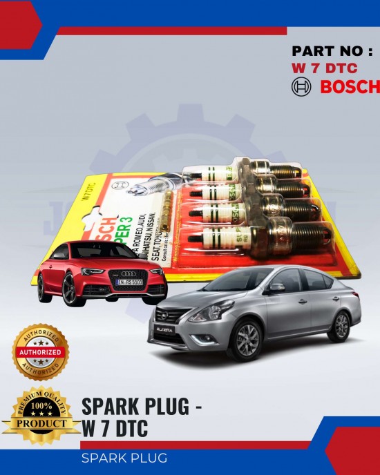 SPARK PLUG SUPER 3 BOSCH SET (4PCS) - AUDI, NISSAN, DAIHATSU, SEAT, TOYOTA - W 7 DTC Spark Plug & Plug Cables image